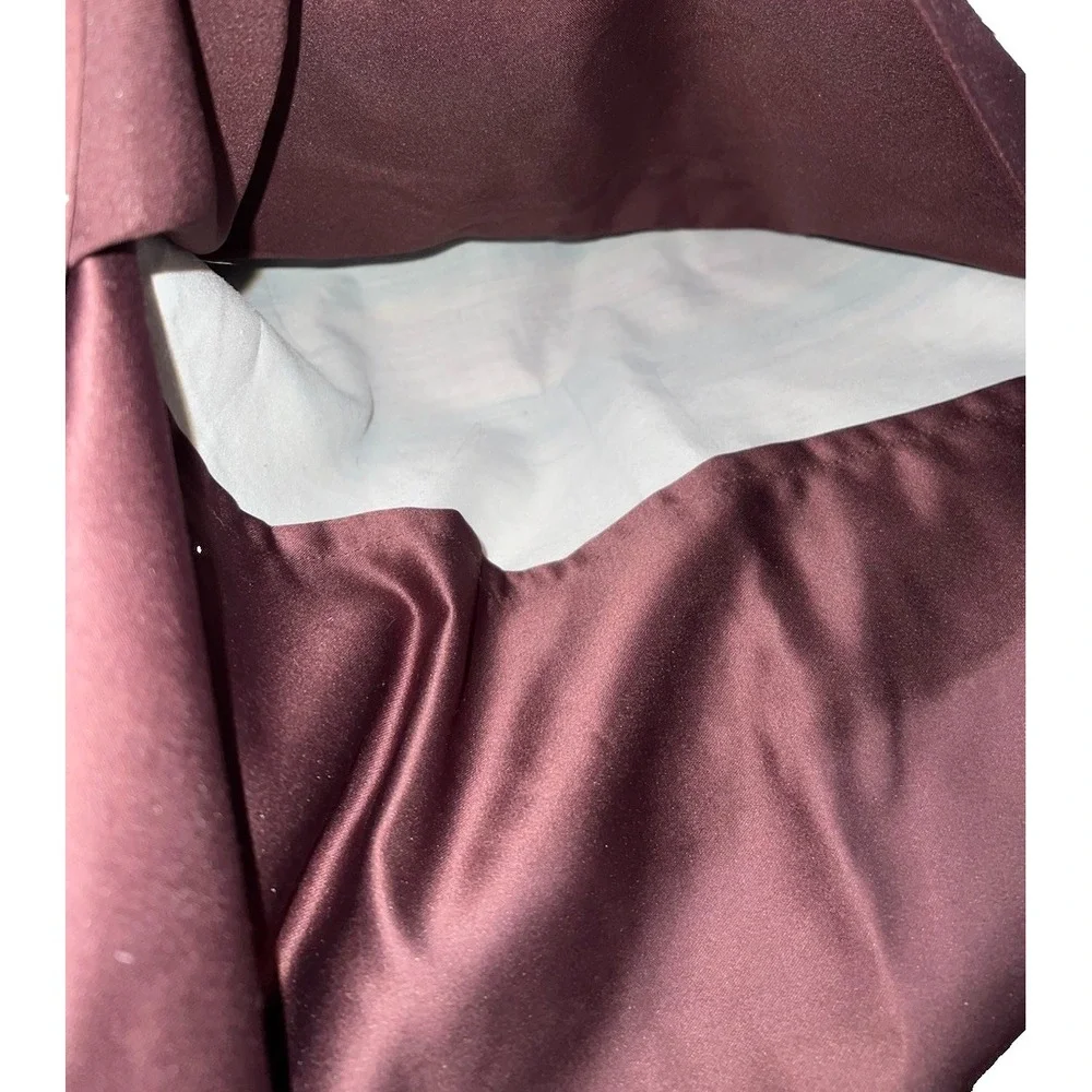 Set Of 4  Croscill‎ Dover Manor Damask Stripe KING Shams Burgundy 1 Throw Pillow